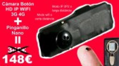 Pinganillo Cámara Botón Wifi Ip Internet para exámenes